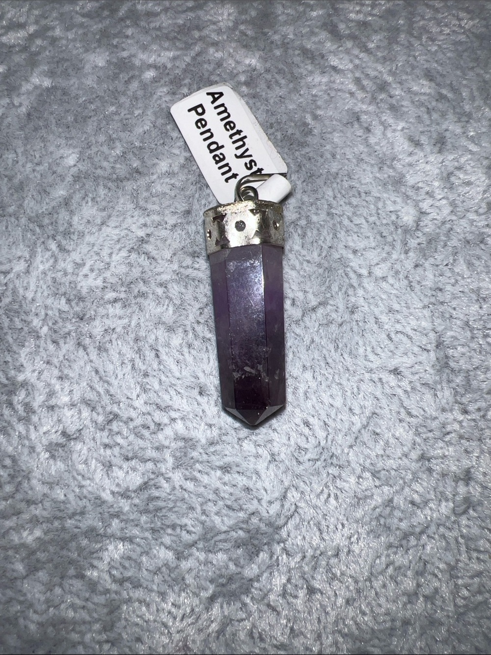 Amethyst Point Pendant Necklace - Purple Crystal Charm